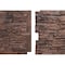 Ekena Millwork 45 3/4"W x 24 1/2"H x 1 1/4"D Canyon Ridge Stacked Stone Faux Stone Siding Panel Canyon Brown PNU24X48CNCB - alternate 9